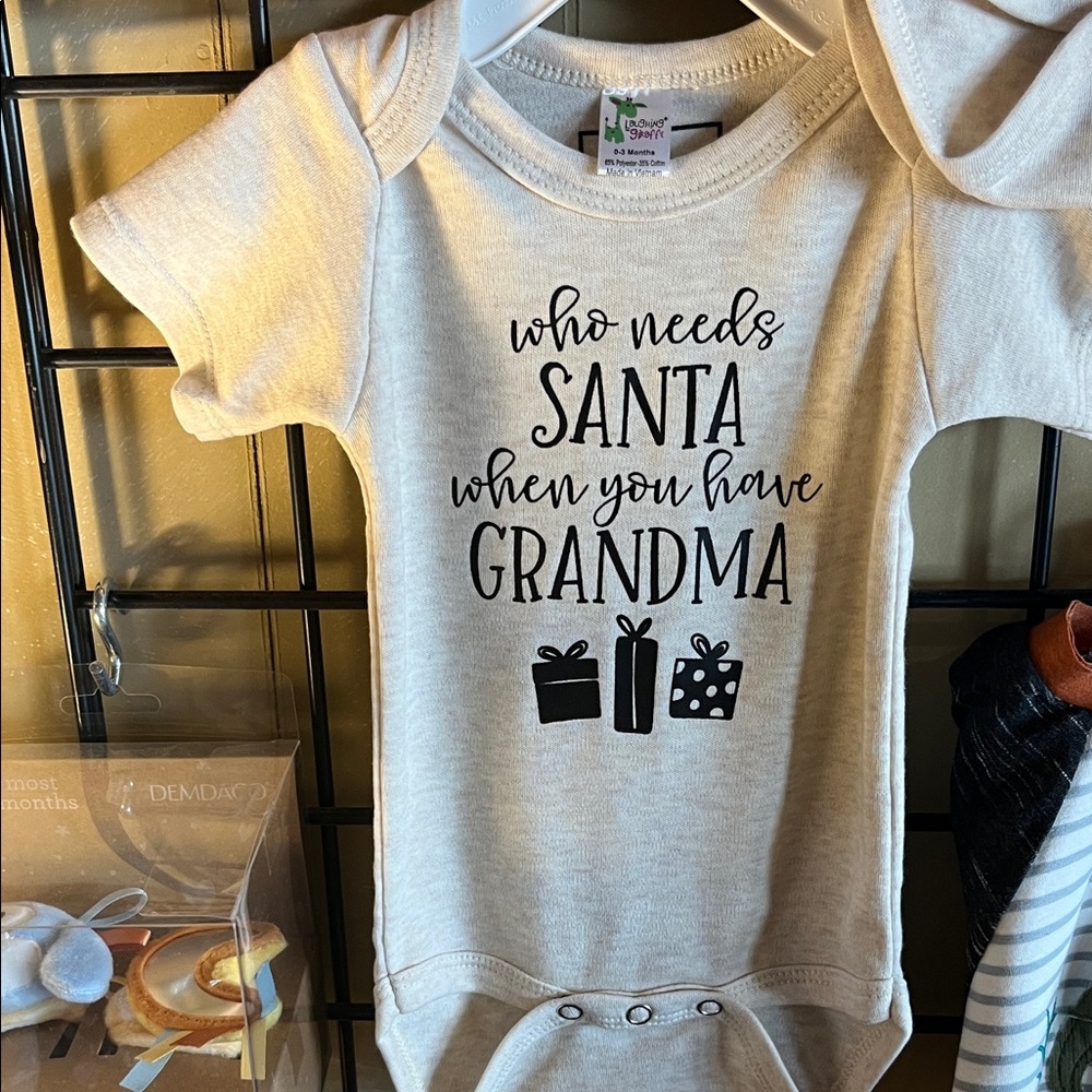 Cream Bodysuit with Fun Grandma Print